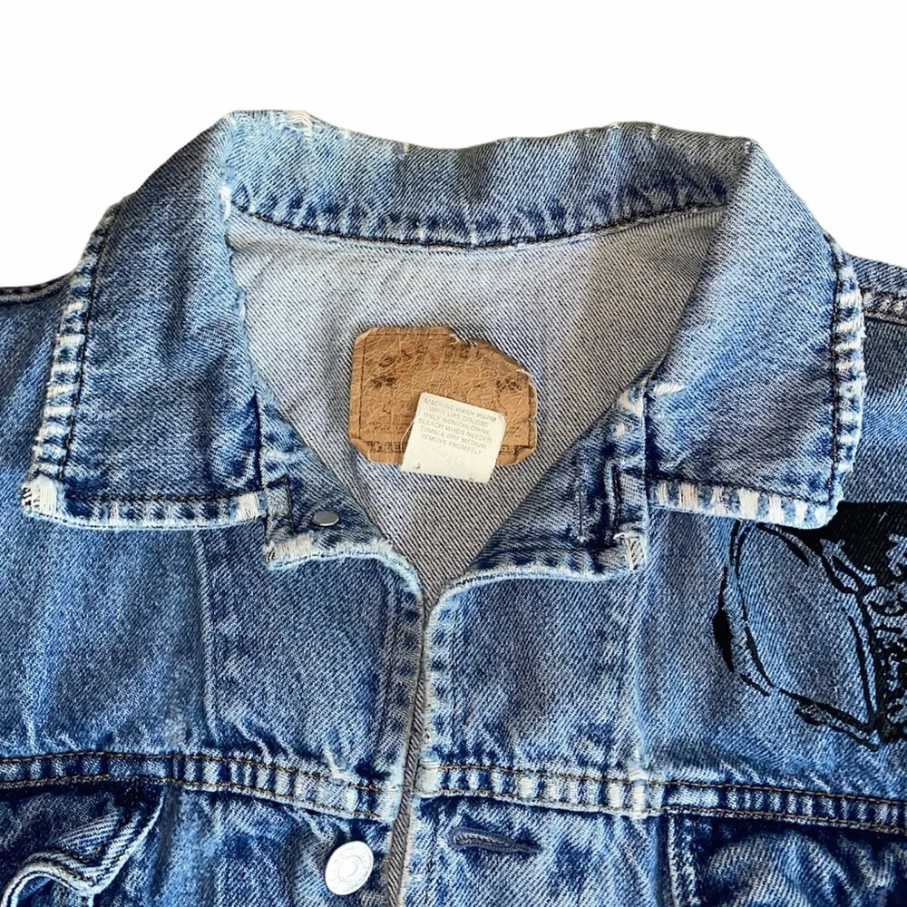 Gap Denim Vintage Distressed Jean Jacket sz XL